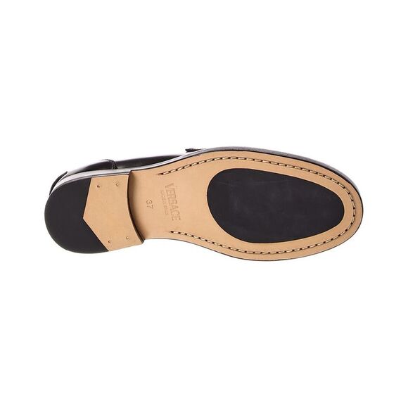 Versace Leather Loafer, Black